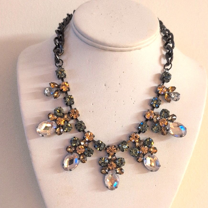 The Limited Floral Rhinestone Neck